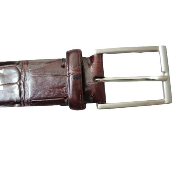 NWOT Fullum & Holt Brown Leather Belt Made in Canada Size 38" (95 cm) - Picture 2 of 6